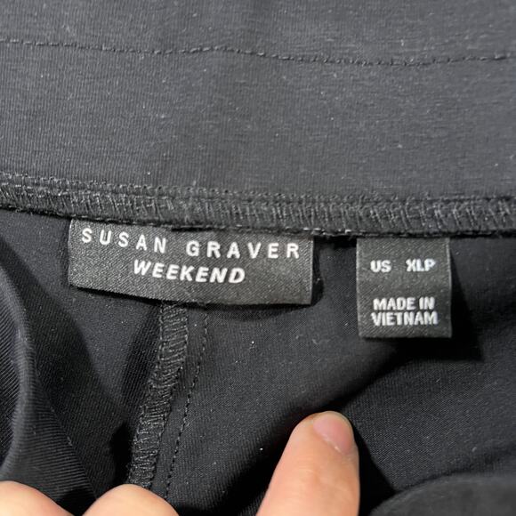 Susan Graver Petite Weekend Premium Stretch Slim-Leg Pants Black, Petite X-Large - Picture 3 of 8